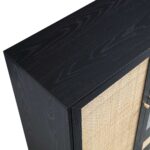 Rattan Bar Cabinet in Black Finish - Image 5