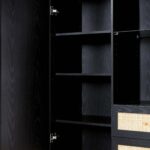 Rattan Bar Cabinet in Black Finish - Image 4