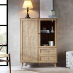 Rattan Bar Cabinet in Natural Finish