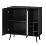 Rattan Bar Cabinet in Black Finish - Image 6
