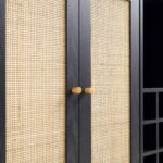 Rattan Bar Cabinet in Black Finish - Image 3