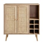 Rattan Bar Cabinet in Natural Finish - Image 8