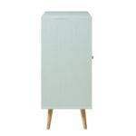 Rattan Bar Cabinet in Mint Finish - Image 7