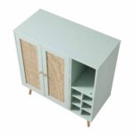 Rattan Bar Cabinet in Mint Finish - Image 6