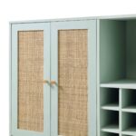 Rattan Bar Cabinet in Mint Finish - Image 5