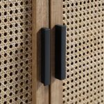 Curved Rattan 2-Door Small Sideboard – Natural Cane Finish - Image 5