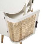 Curved Rattan 2-Door Buffet Sideboard in White Finish - Image 8