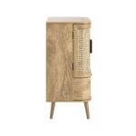 Curved Rattan 1-Drawer Small Sideboard – Natural Cane Finish - Image 6