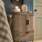 Curved Rattan 1-Drawer Small Sideboard – Natural Cane Finish - Image 14