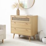 Rattan Chest of 3 Drawers – Natural Colour - Image 2