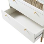 Rattan Chest of 3 Drawers – White - Image 4