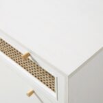 Rattan Chest of 3 Drawers – White - Image 9