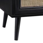 Rattan Chest of 6 Drawers – Black - Image 5