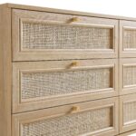 Rattan Chest of 6 Drawers – Natural - Image 6