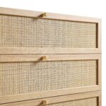 Rattan Tall Chest of 4 Drawers – Natural - Image 10