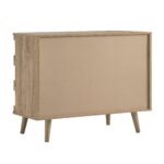 Curved Rattan Chest of 3 Drawers – Natural - Image 10