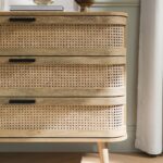 Curved Rattan Chest of 3 Drawers – Natural - Image 5