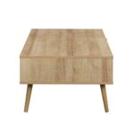 Natural Rattan Wooden Coffee Table - Image 4