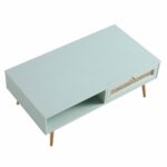 Rattan Wooden Coffee Table – Handwoven Cane & Solid Wood Centre Table - Image 12