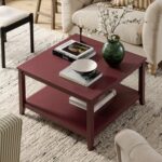 80cm Wild Cherry Square Coffee Table – Premium Wooden Centre Table for Modern Living Room - Image 6