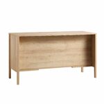 Rattan 3-Drawer Wooden Desk – Premium Study & Work Table with Ample Storage - Image 3