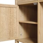 Rattan 3-Drawer Wooden Desk – Premium Study & Work Table with Ample Storage - Image 10