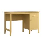 Rattan Yellow Writing Desk – Stylish Wooden Study & Work Table with Natural - Image 8
