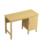 Rattan Yellow Writing Desk – Stylish Wooden Study & Work Table with Natural - Image 6