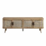 Curved Rattan 160cm Wide TV Unit – Natural Finish - Image 7