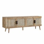 Curved Rattan 160cm Wide TV Unit – Natural Finish - Image 8