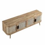 Curved Rattan 160cm Wide TV Unit – Natural Finish - Image 10