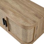 Curved Rattan 160cm Wide TV Unit – Natural Finish - Image 12