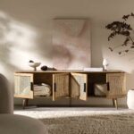 Curved Rattan 160cm Wide TV Unit – Natural Finish - Image 3