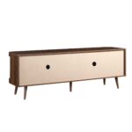 Rattan 160cm Wide TV Unit – Walnut Finish - Image 4