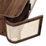 Rattan 160cm Wide TV Unit – Walnut Finish - Image 12