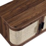 Rattan 160cm Wide TV Unit – Walnut Finish - Image 10
