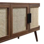 Rattan 160cm Wide TV Unit – Walnut Finish - Image 11