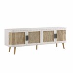 Curved Rattan 160cm Wide TV Unit – Elegant White Finish - Image 8