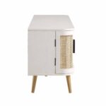 Curved Rattan 160cm Wide TV Unit – Elegant White Finish - Image 7