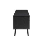Rattan 200cm Wide TV Unit – Matte Black Finish - Image 3