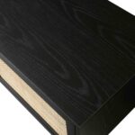 Rattan 200cm Wide TV Unit – Matte Black Finish - Image 10