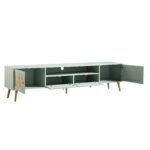 Rattan 200cm Wide TV Unit – Refreshing Mint Finish - Image 10