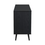 Black Rattan 3-Door Sideboard – Hand-Woven Cane Elegance - Image 3