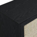 Black Rattan 3-Door Sideboard – Hand-Woven Cane Elegance - Image 7