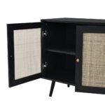 Black Rattan 3-Door Sideboard – Hand-Woven Cane Elegance - Image 6