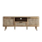 Curved Rattan 150cm TV Unit – Natural Finish - Image 12