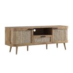 Curved Rattan 150cm TV Unit – Natural Finish - Image 11