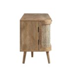 Curved Rattan 150cm TV Unit – Natural Finish - Image 9