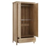 Rattan Double Wardrobe with 1 Drawer, Natural - Image 17
