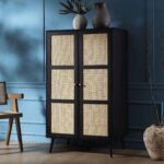Rattan Compact Double Wardrobe, Black - Image 8